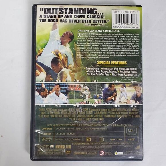 Gridiron Gang (DVD, 2006) Dwayne "The Rock" Johnson – True Story Football Drama - Picture 3 of 3
